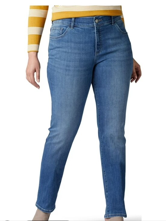 Lee Denim - Lee Women's Straight-Leg Jeans in Medium Blue Denim